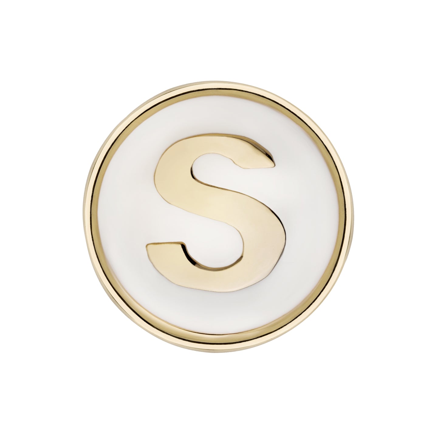 Sophia white enamel Buckle - Spallanzani Jewelry 